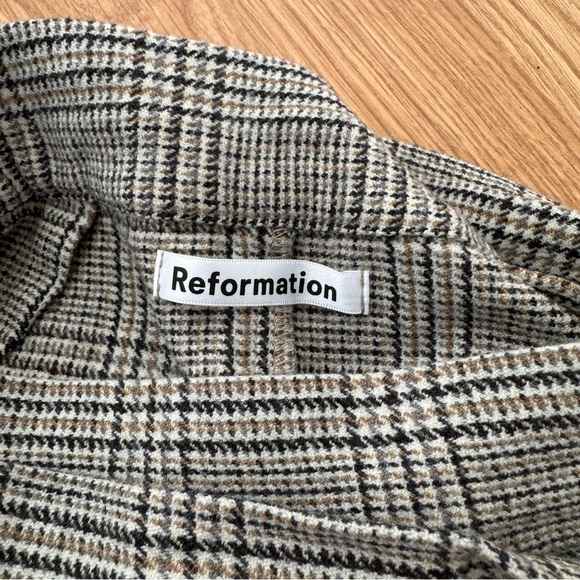 Reformation Landon Plaid Wrap Skirt Size Small - Picture 5 of 6